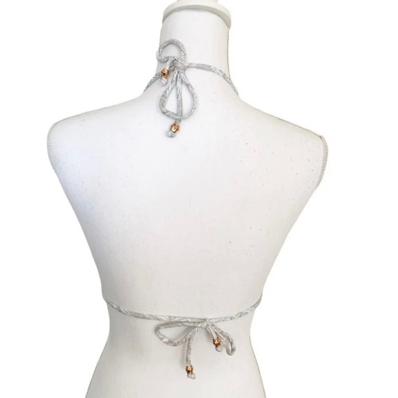 Eberjey NWT Surf Spray Mia Triangle Bikini Top Iceberg Blue Size Medium - Picture 6 of 9